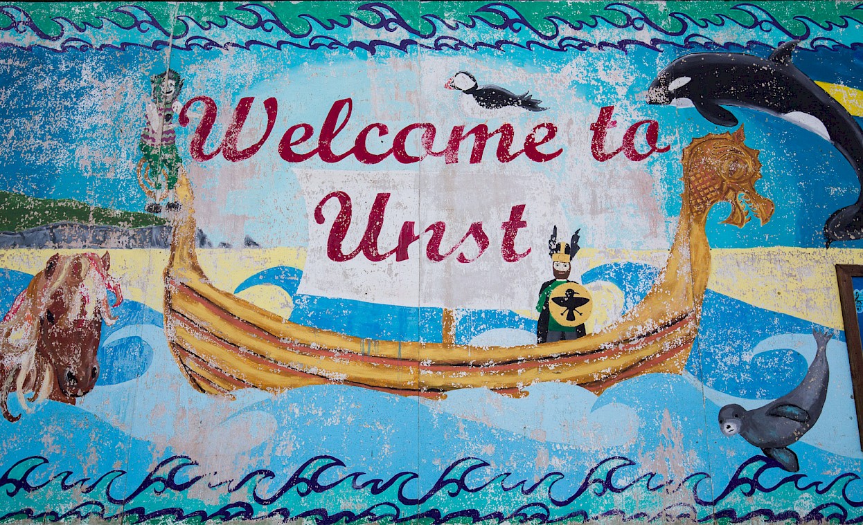 Welcome to Unst sign