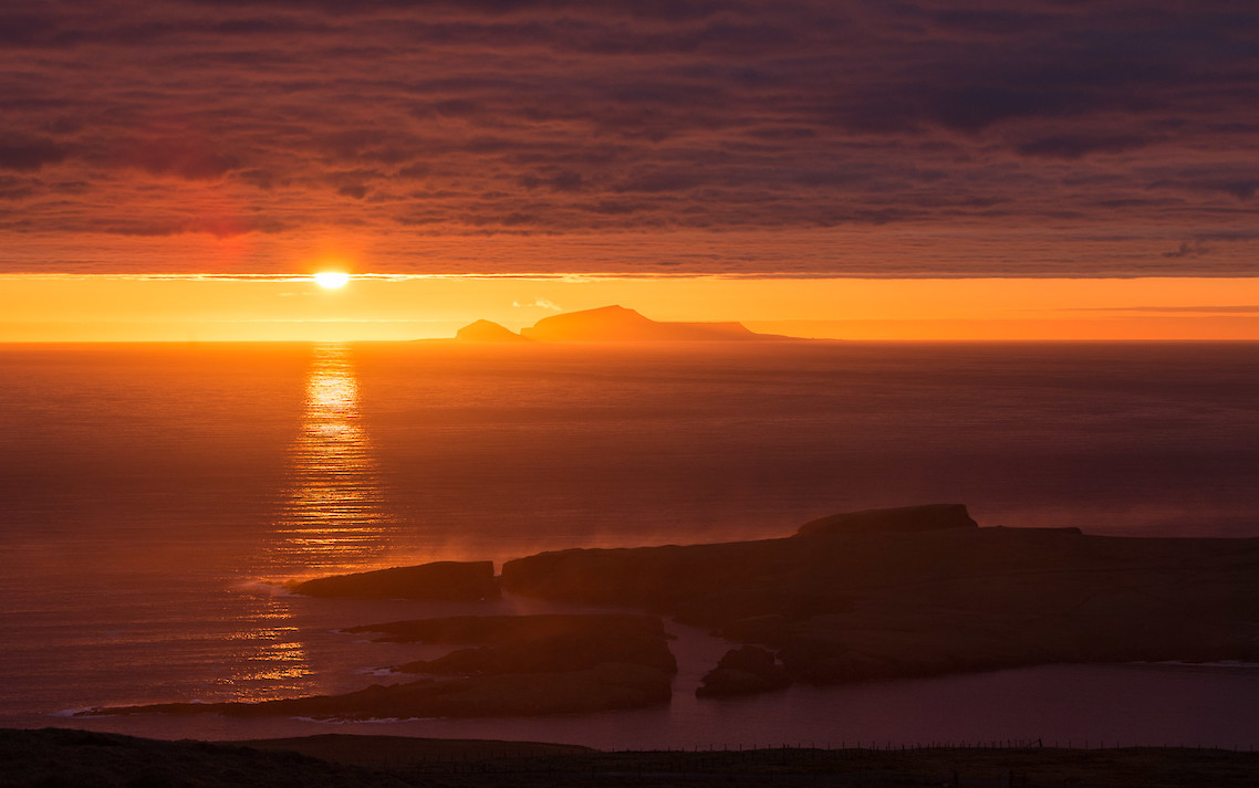 View to Foula, overlooking St Ninian's Isle